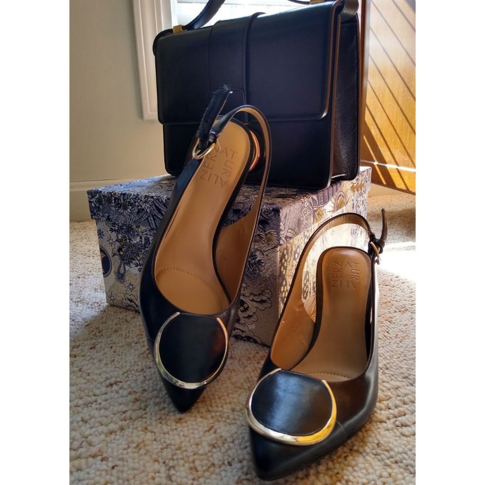 Naturalizer NORA Black Sling Back Pump Heels